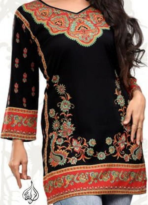 Buy Buy Chikankari Leher Heavy embroidered kurti in Black Online -  (LEH3846BLA) — Karmaplace